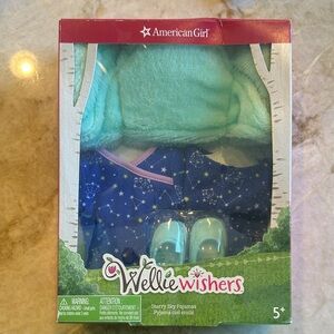 American Girl WellieWishers Blue and Green Pajamas Set